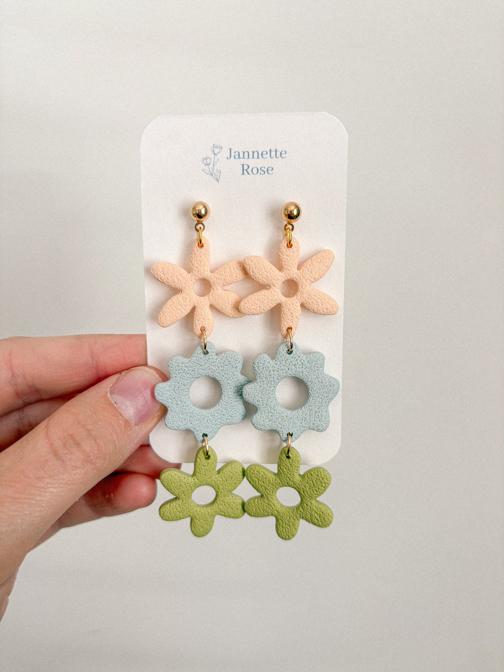 Triple Flower Earrings