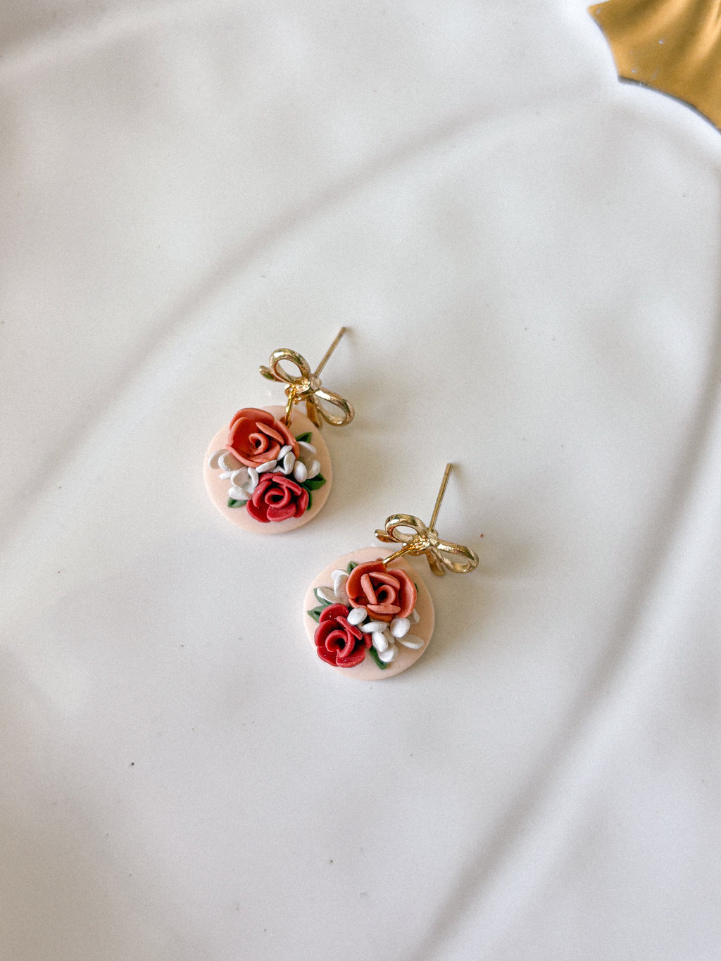 Bow + Fall Floral Earrings