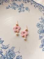 Funky Flower and Pearl Earrings