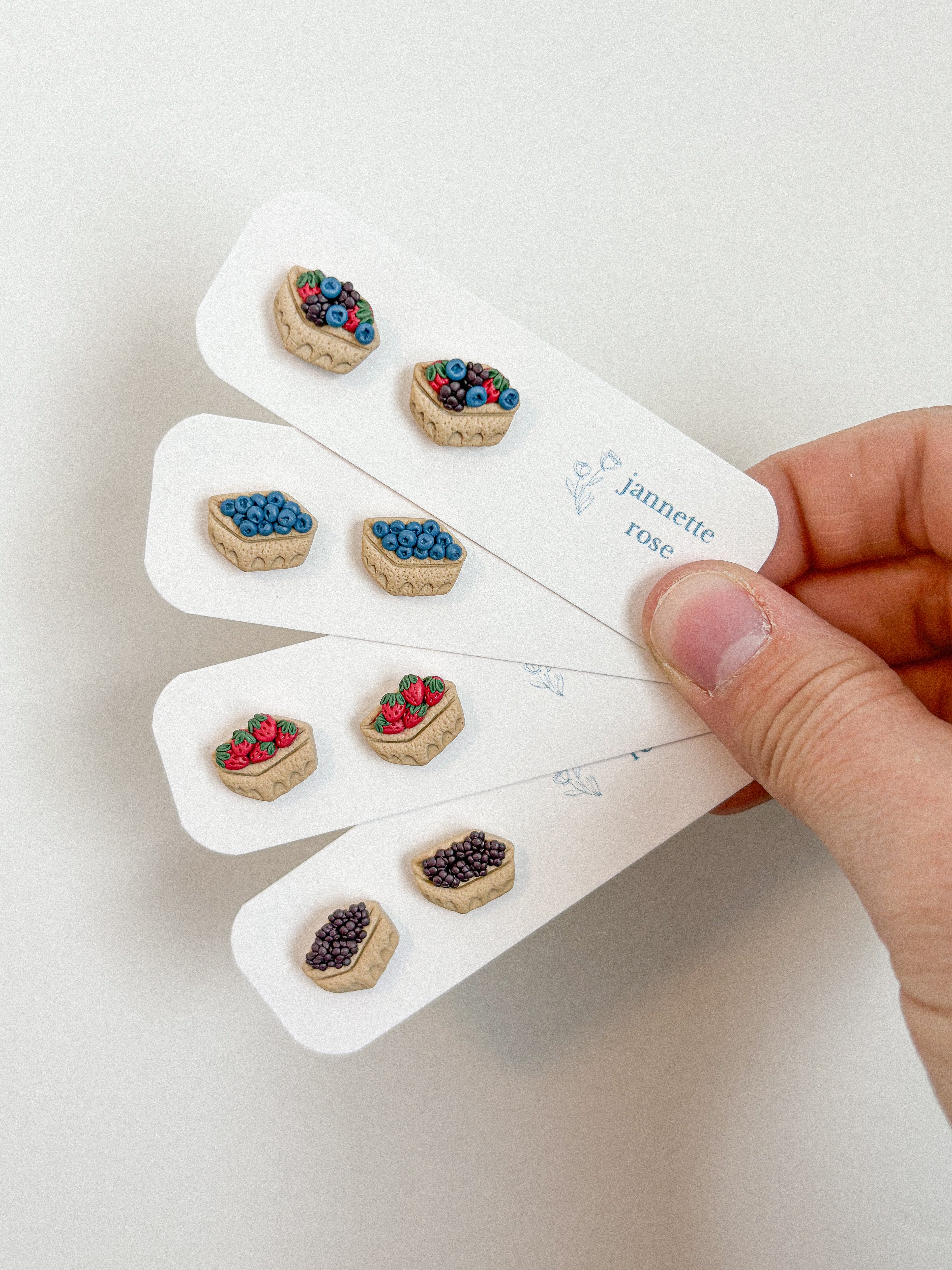 Fruit Container Stud Earrings