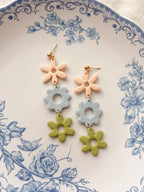 Triple Flower Earrings