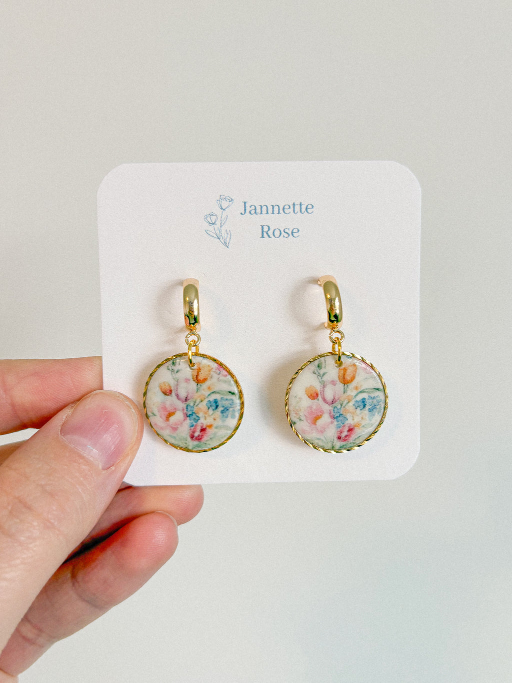 Wildflower Circle Earrings