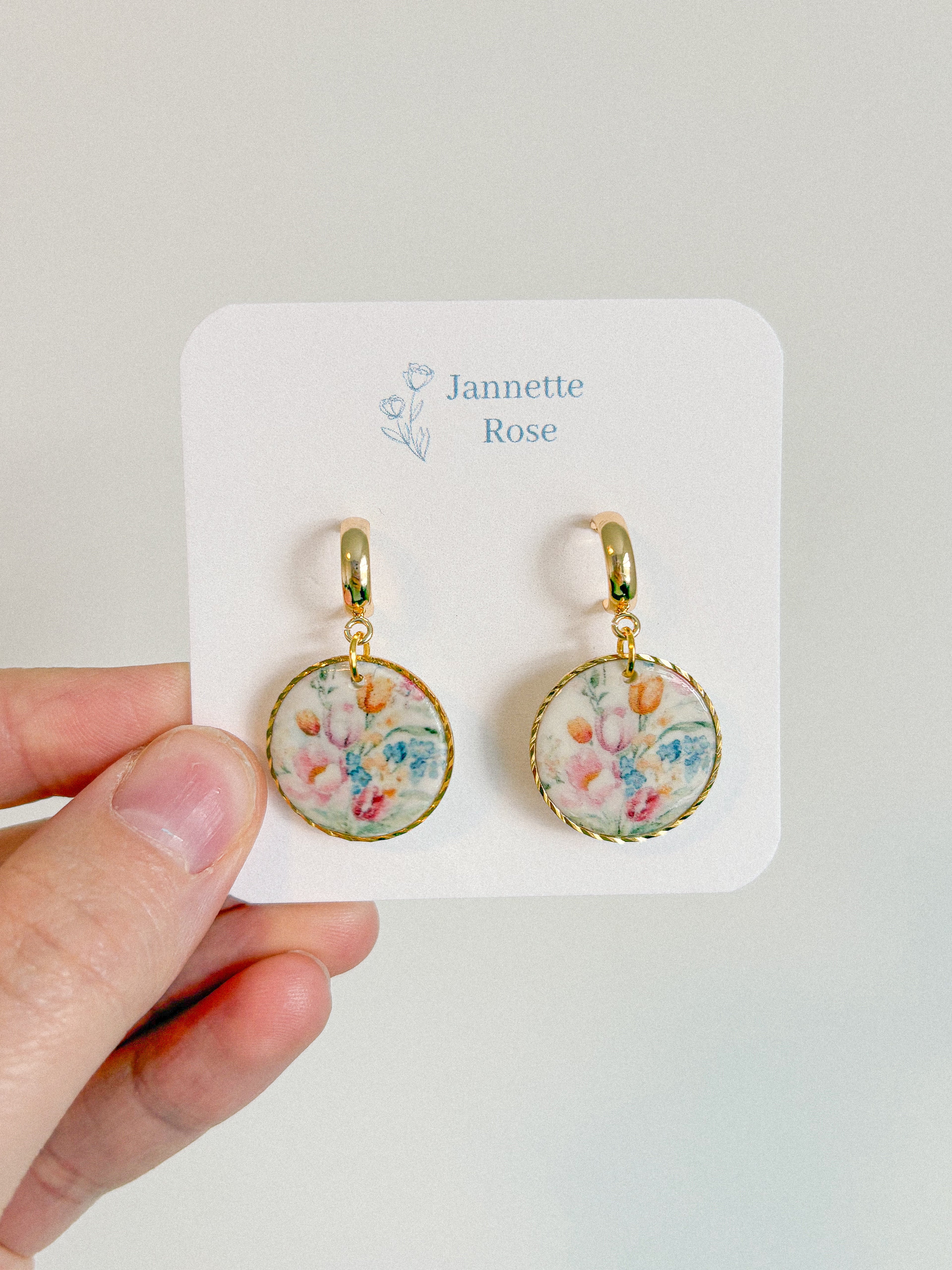 Wildflower Circle Earrings