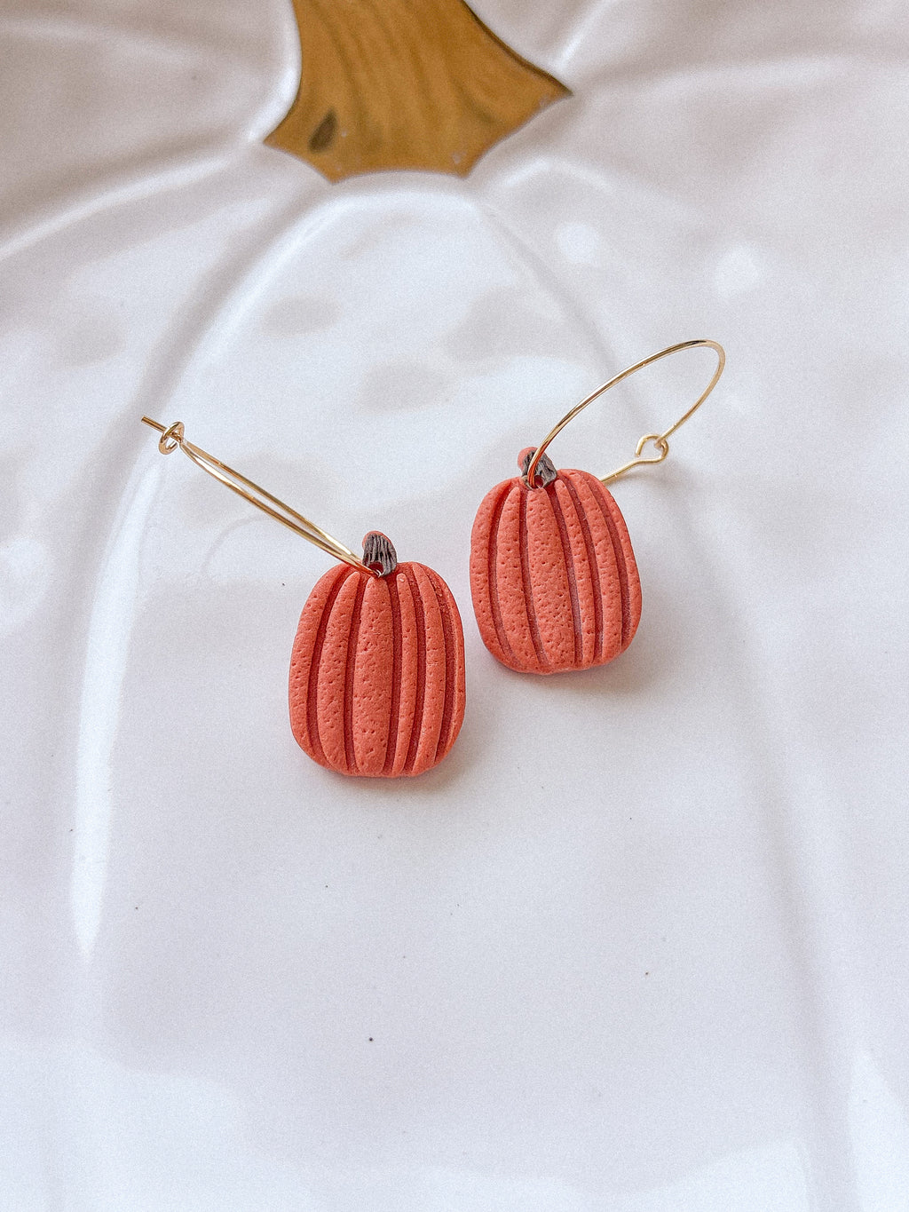 Pumpkin Hoop Earrings