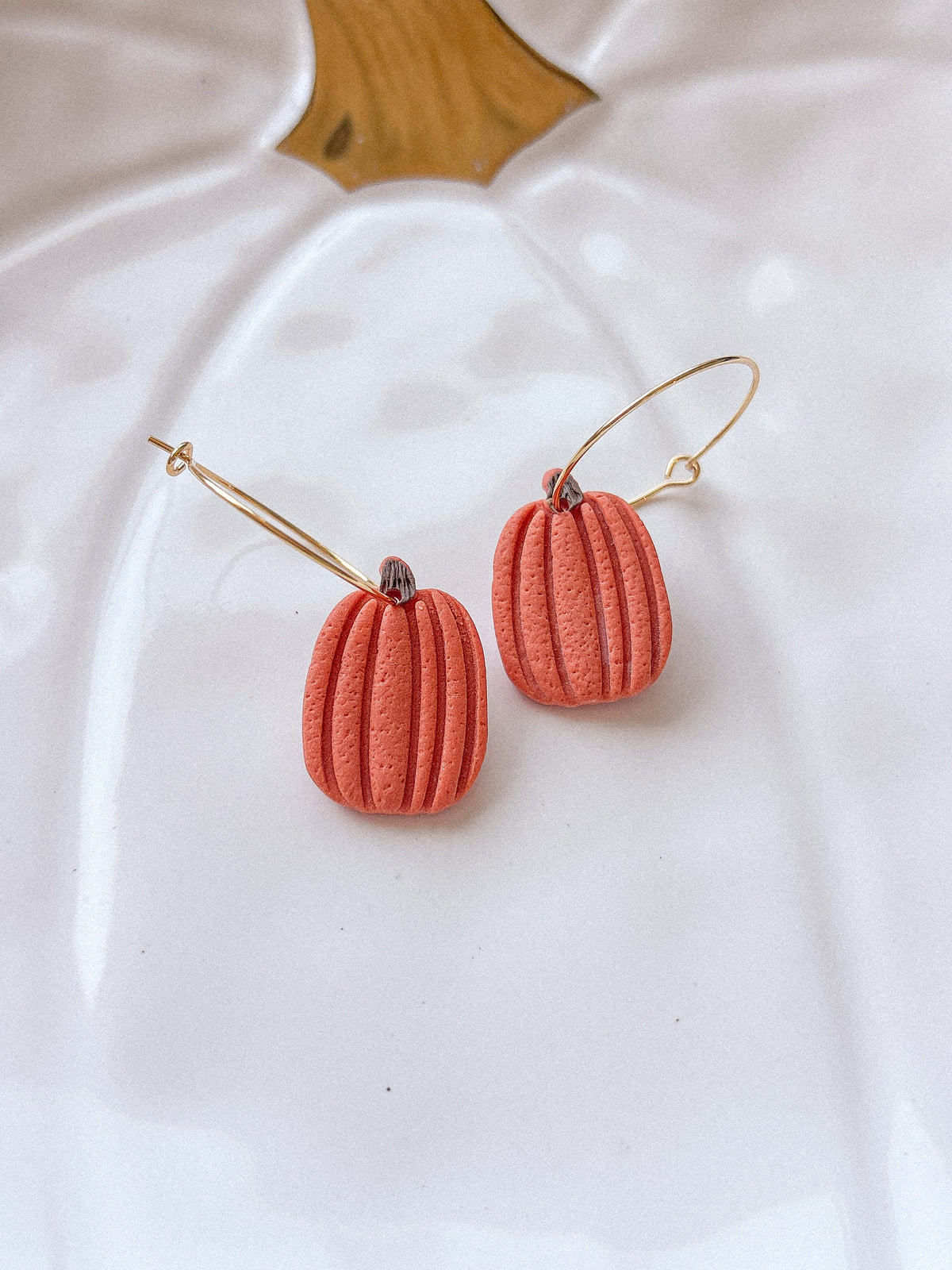 Pumpkin Hoop Earrings
