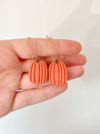 Pumpkin Hoop Earrings