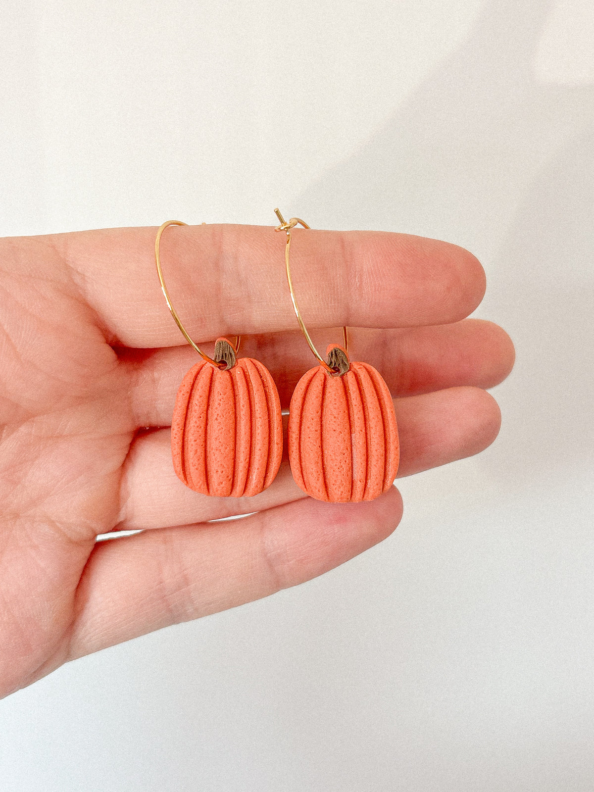 Pumpkin Hoop Earrings