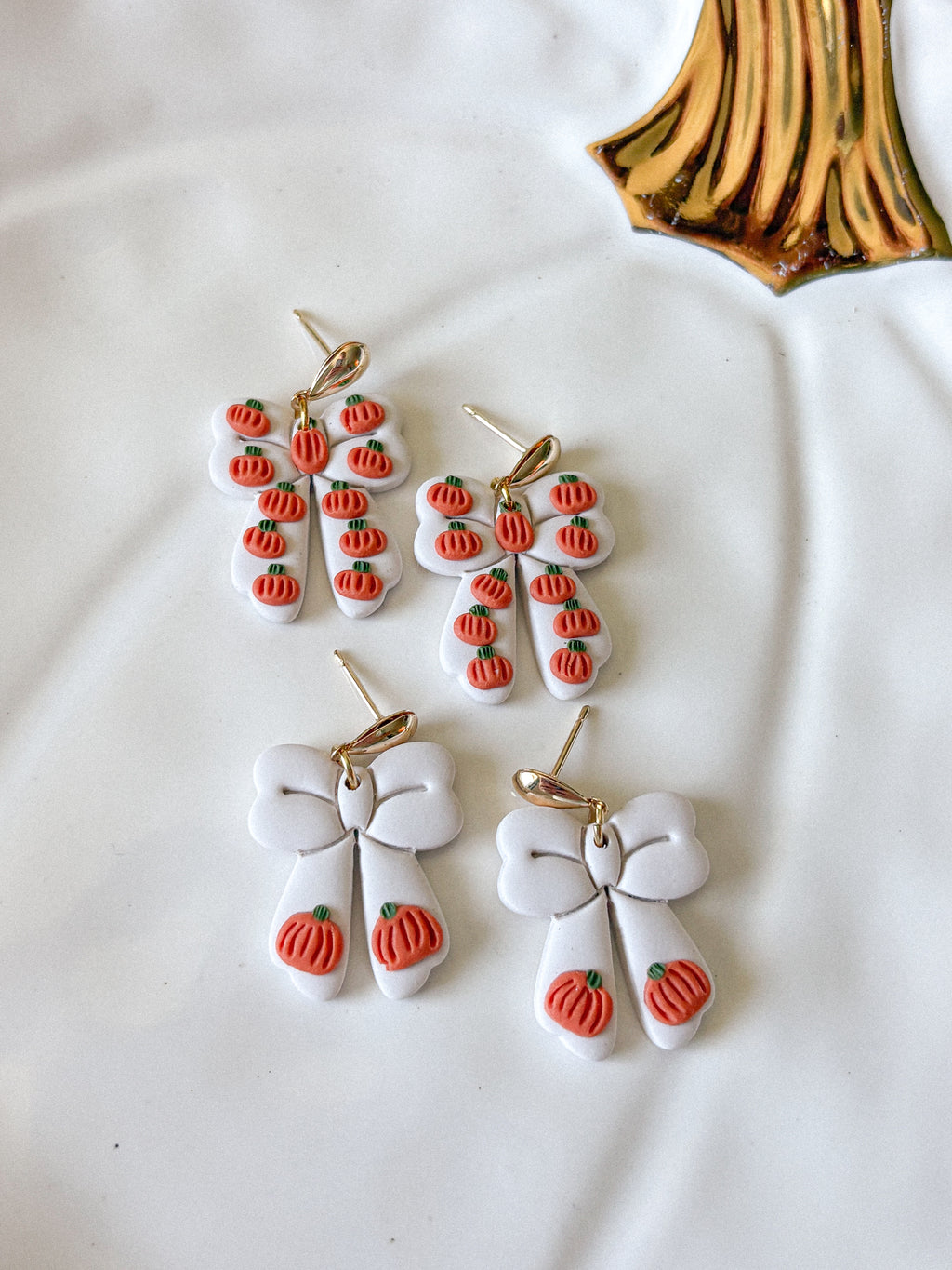 Pumpkin Bow Earrings