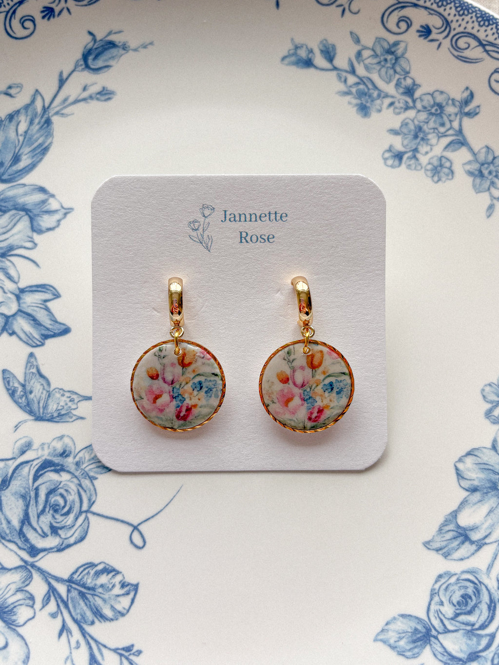 Wildflower Circle Earrings