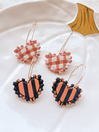 Ruffle Heart Earrings