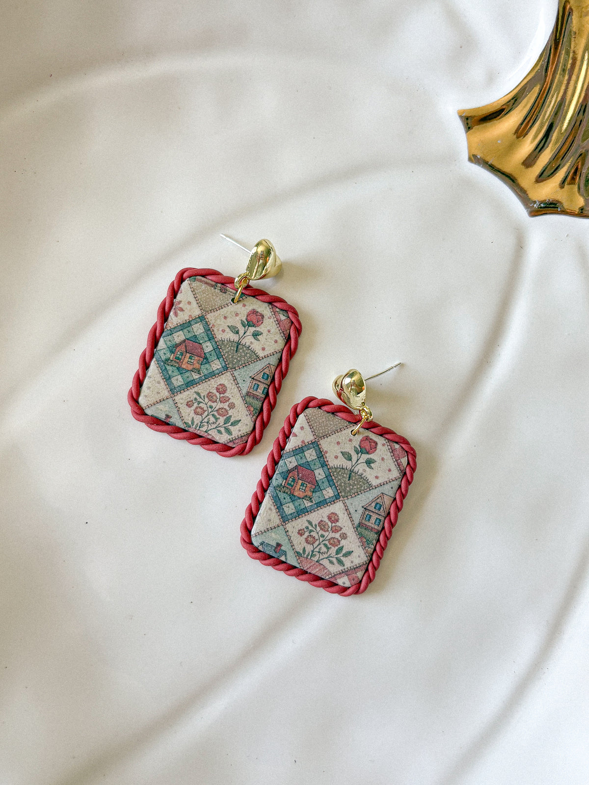 Fall Patchwork Earrings