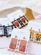 Fall Postage Stamp Earrings