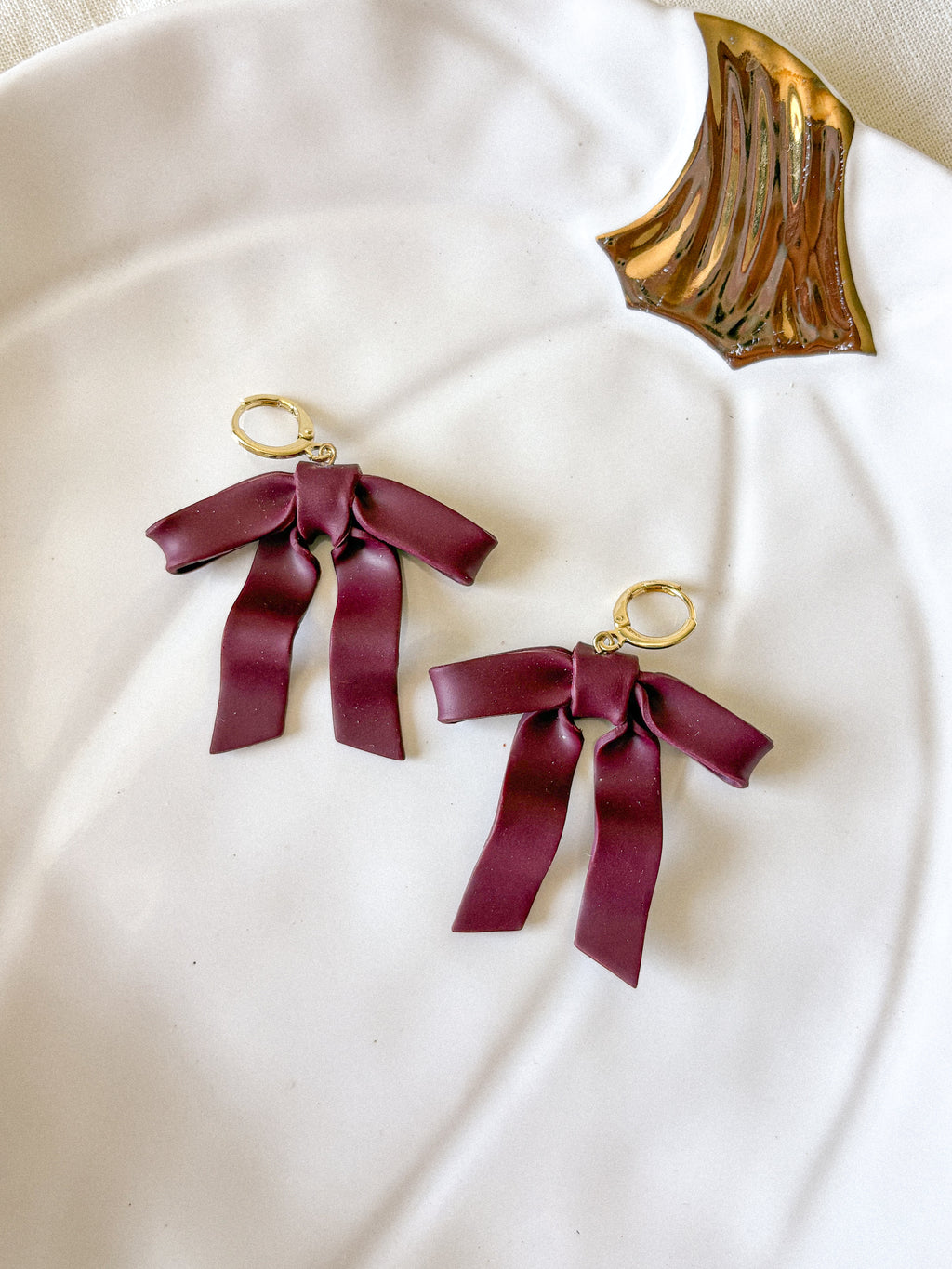 Fall Ribbon Bow Earrings