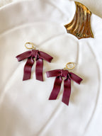 Fall Ribbon Bow Earrings