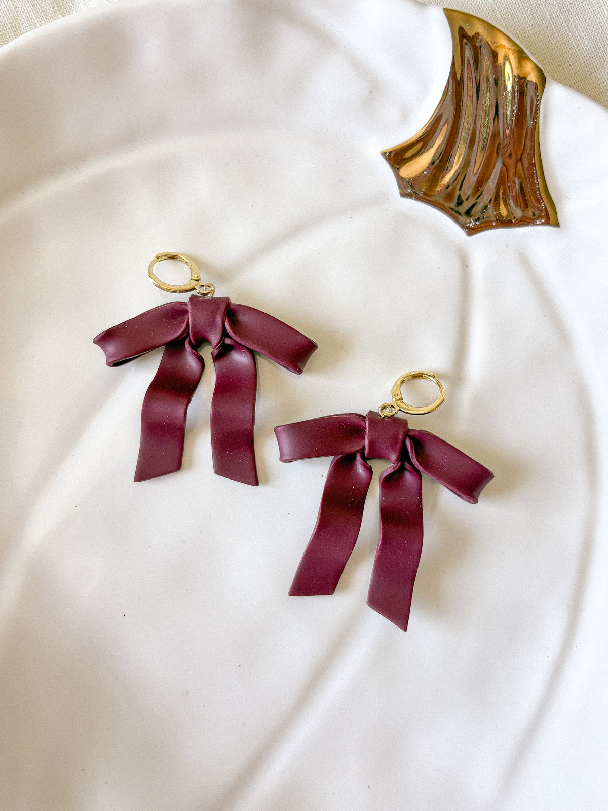 Fall Ribbon Bow Earrings