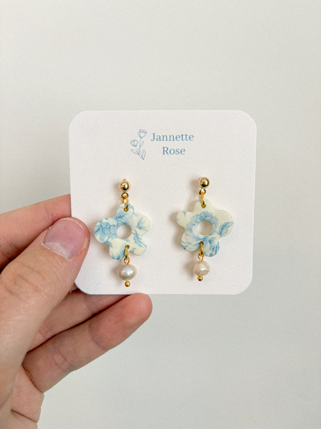 Funky Flower and Pearl Earrings