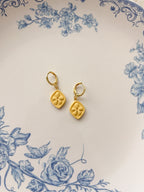 Groovy Flower Charm Earrings