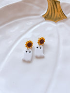 Sunflower Ghost Earrings