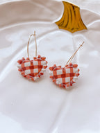Ruffle Heart Earrings