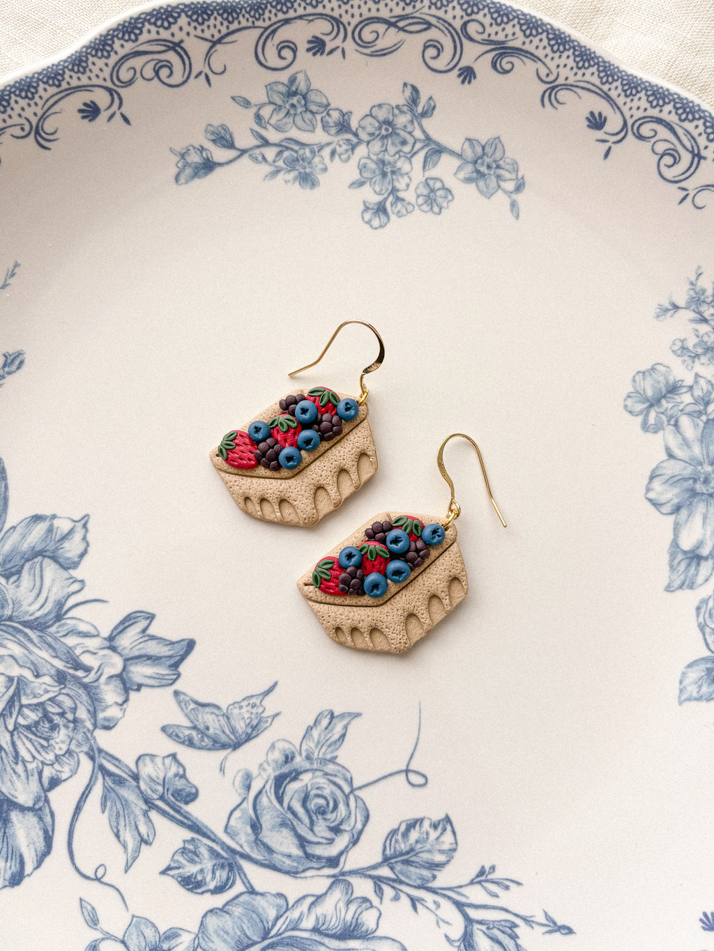 Fruit Container Dangle Earrings
