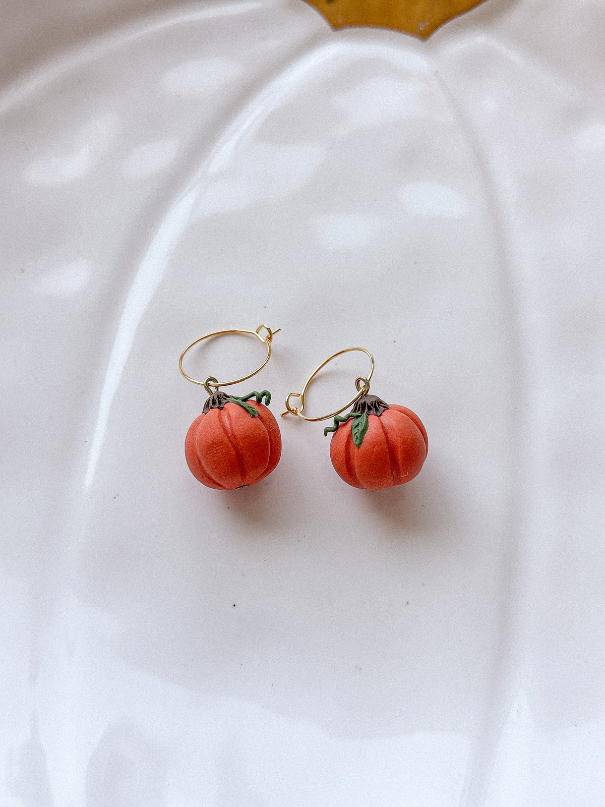 Pumpkin Bead Earrings