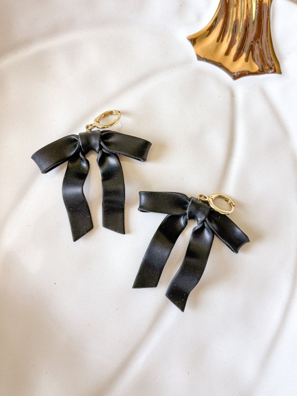 Fall Ribbon Bow Earrings