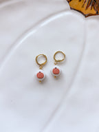 Pumpkin Bead Earrings