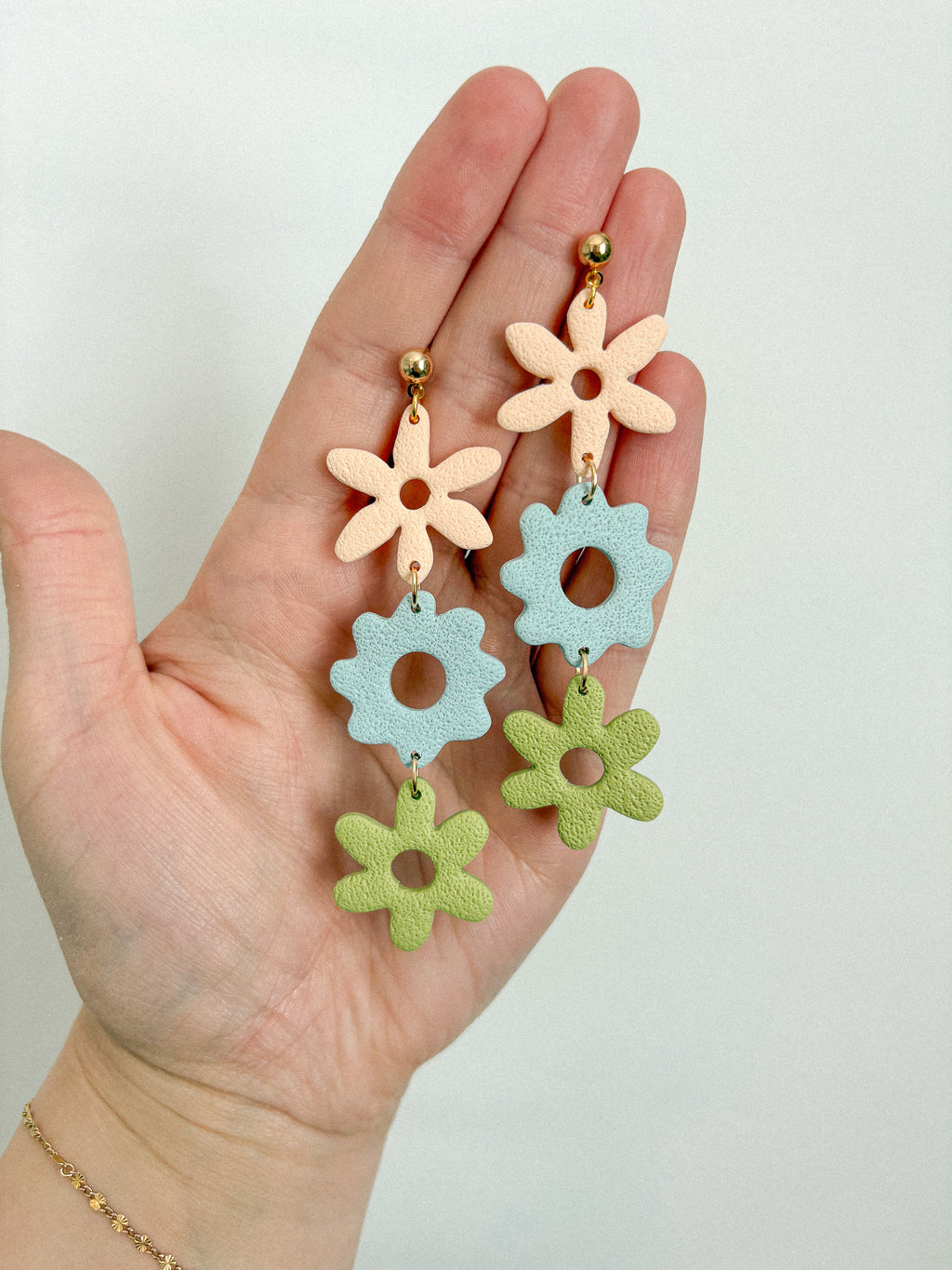 Triple Flower Earrings