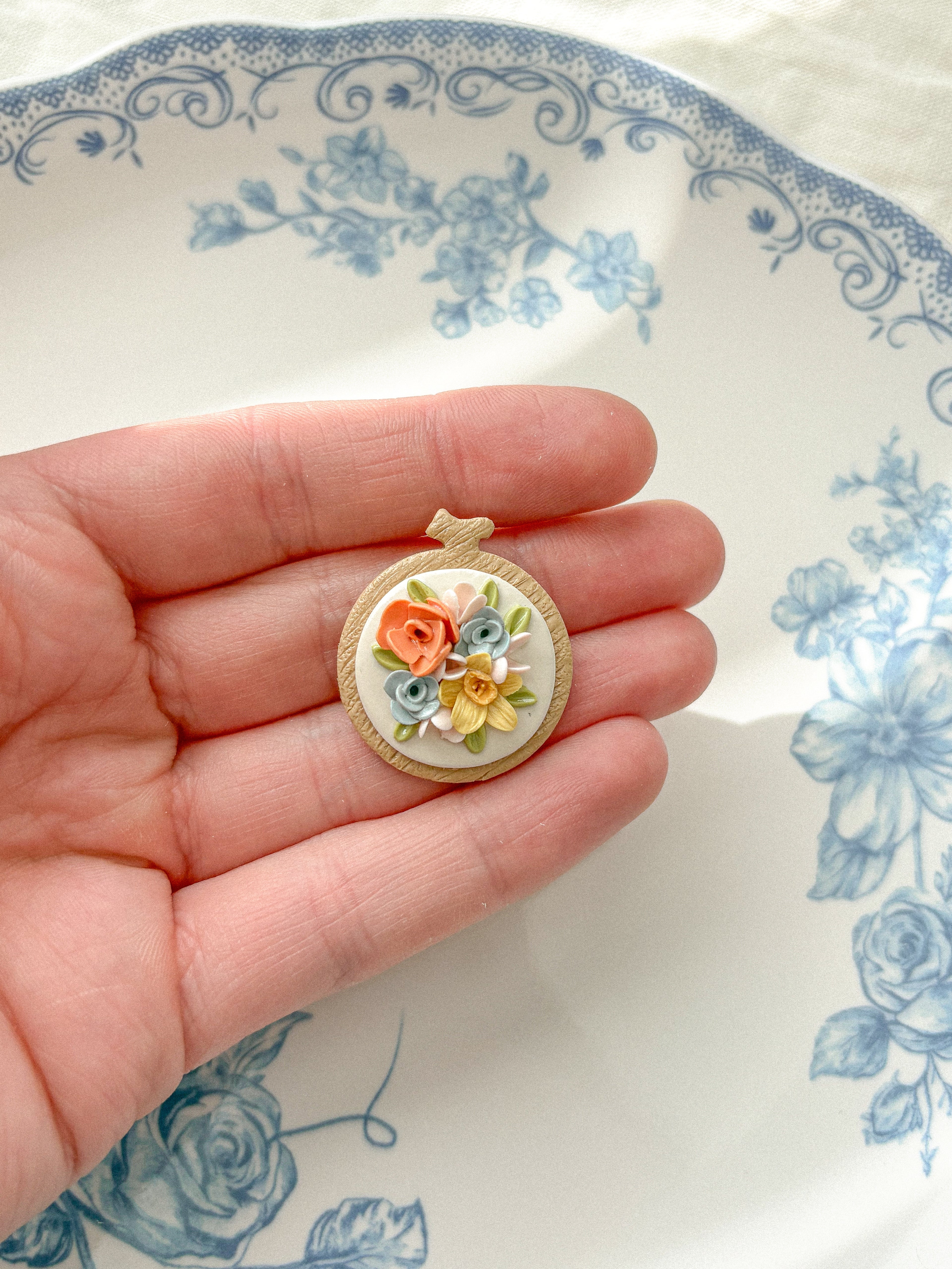 Floral Embroidery Magnet