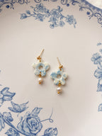 Funky Flower and Pearl Earrings