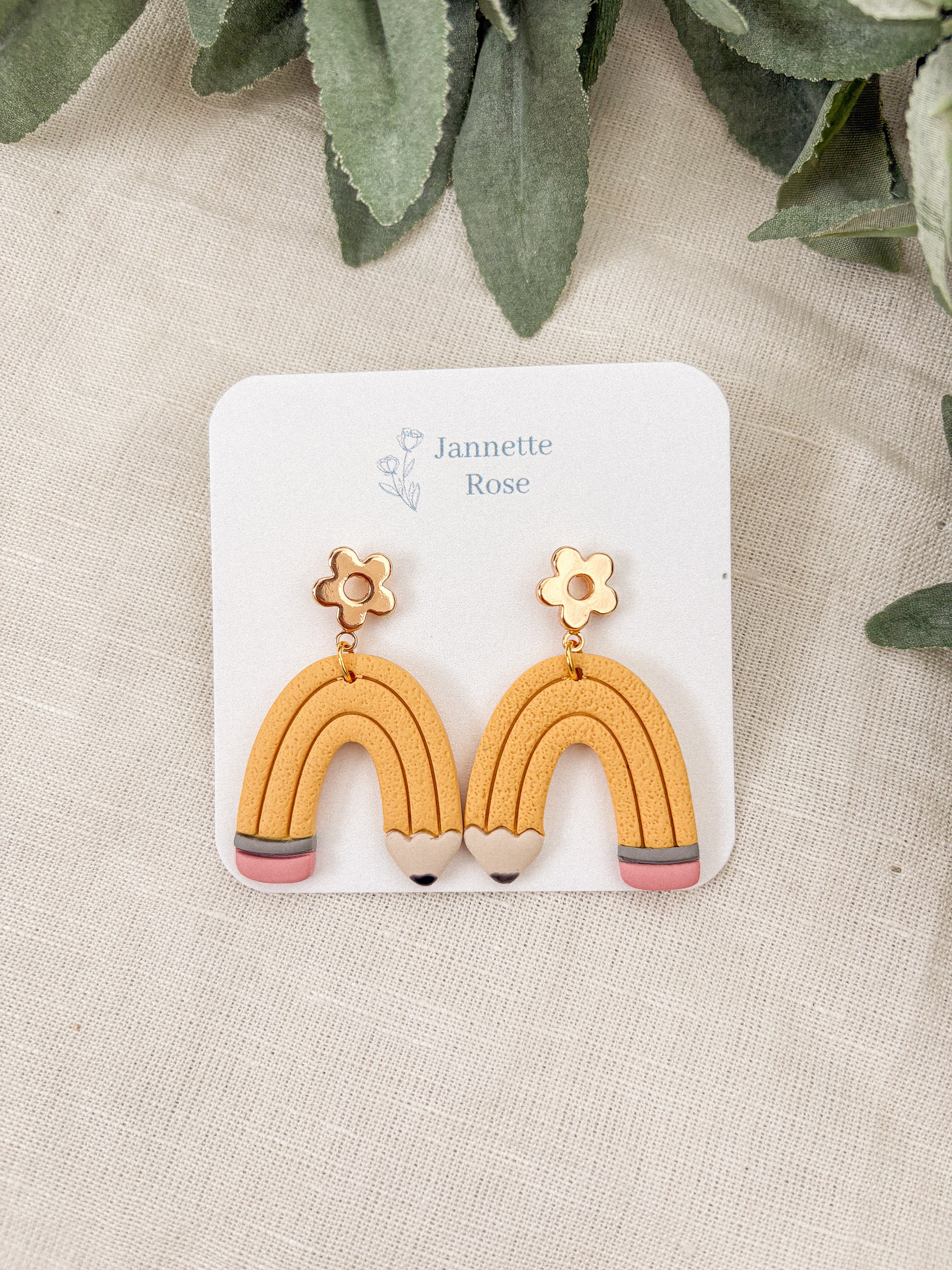 Pencil Arch Earrings