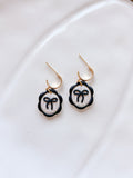 Black Bow Frame Earrings