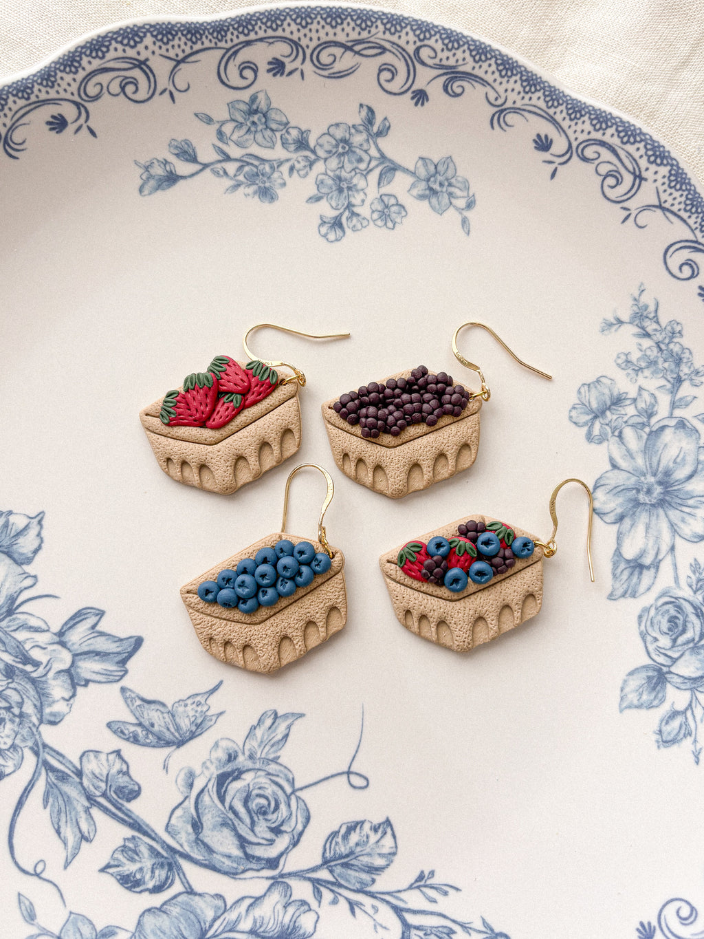 Fruit Container Dangle Earrings