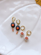 Pumpkin Bead Earrings