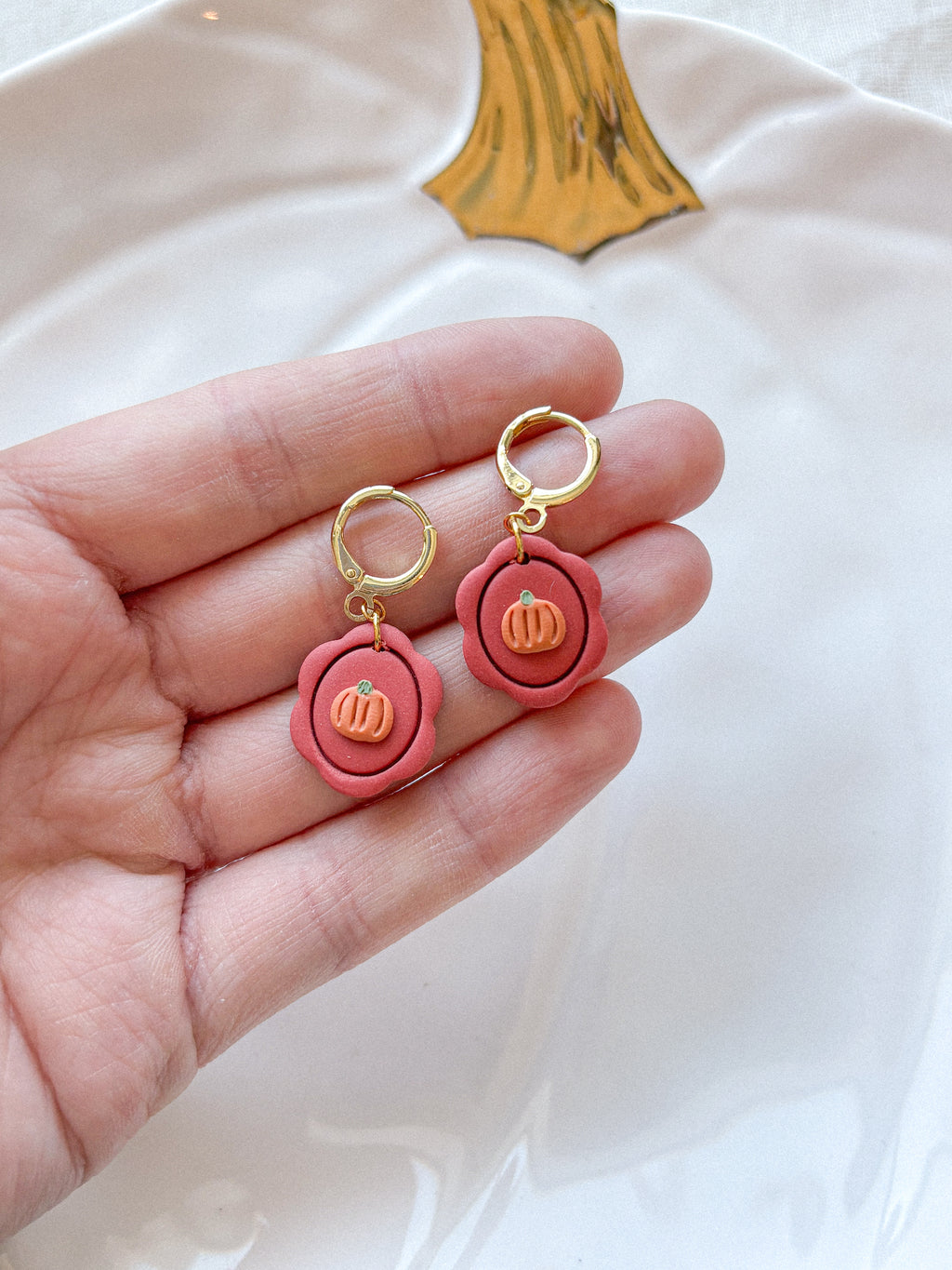 Pumpkin Frame Earrings
