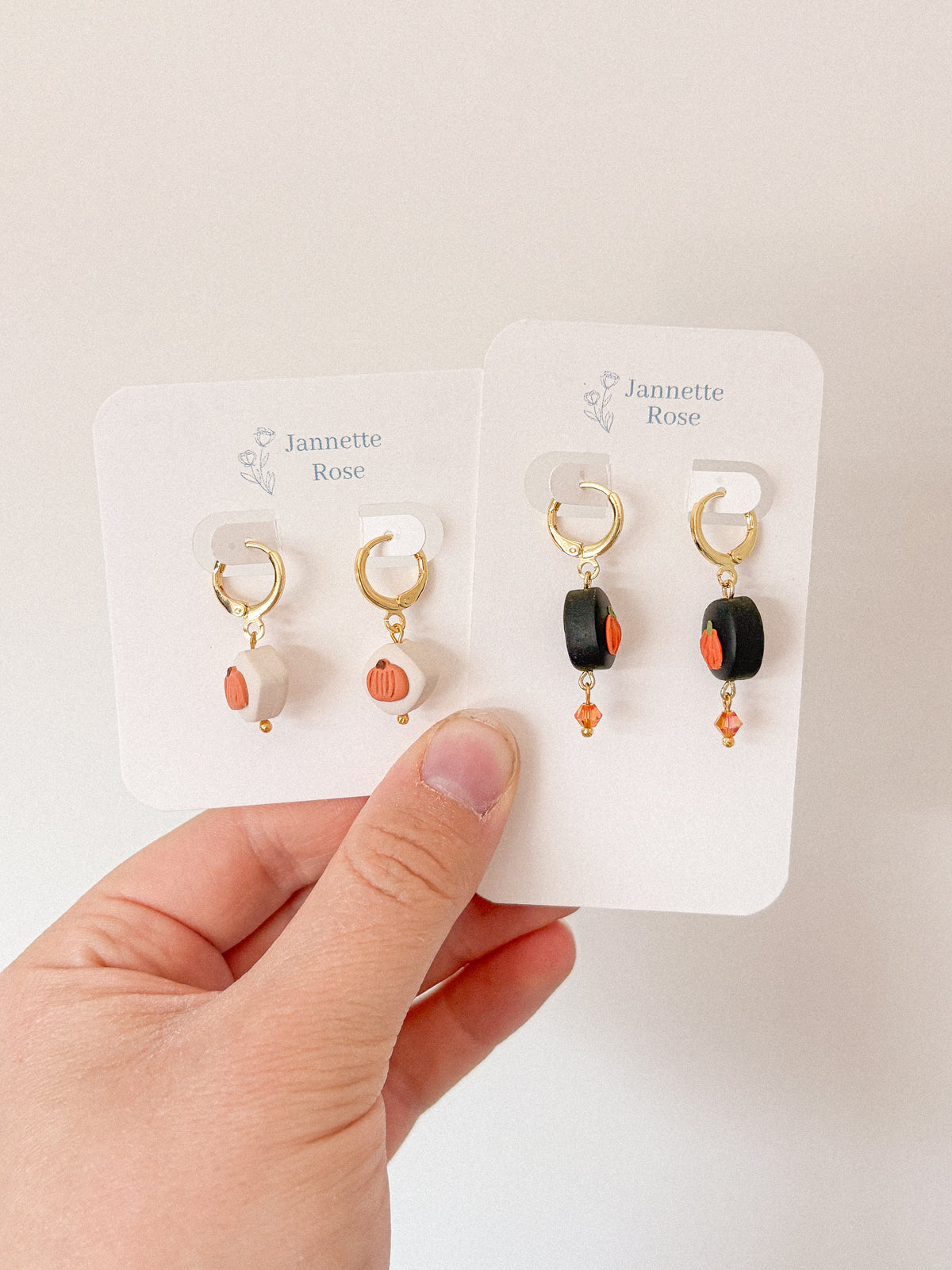 Pumpkin Bead Earrings