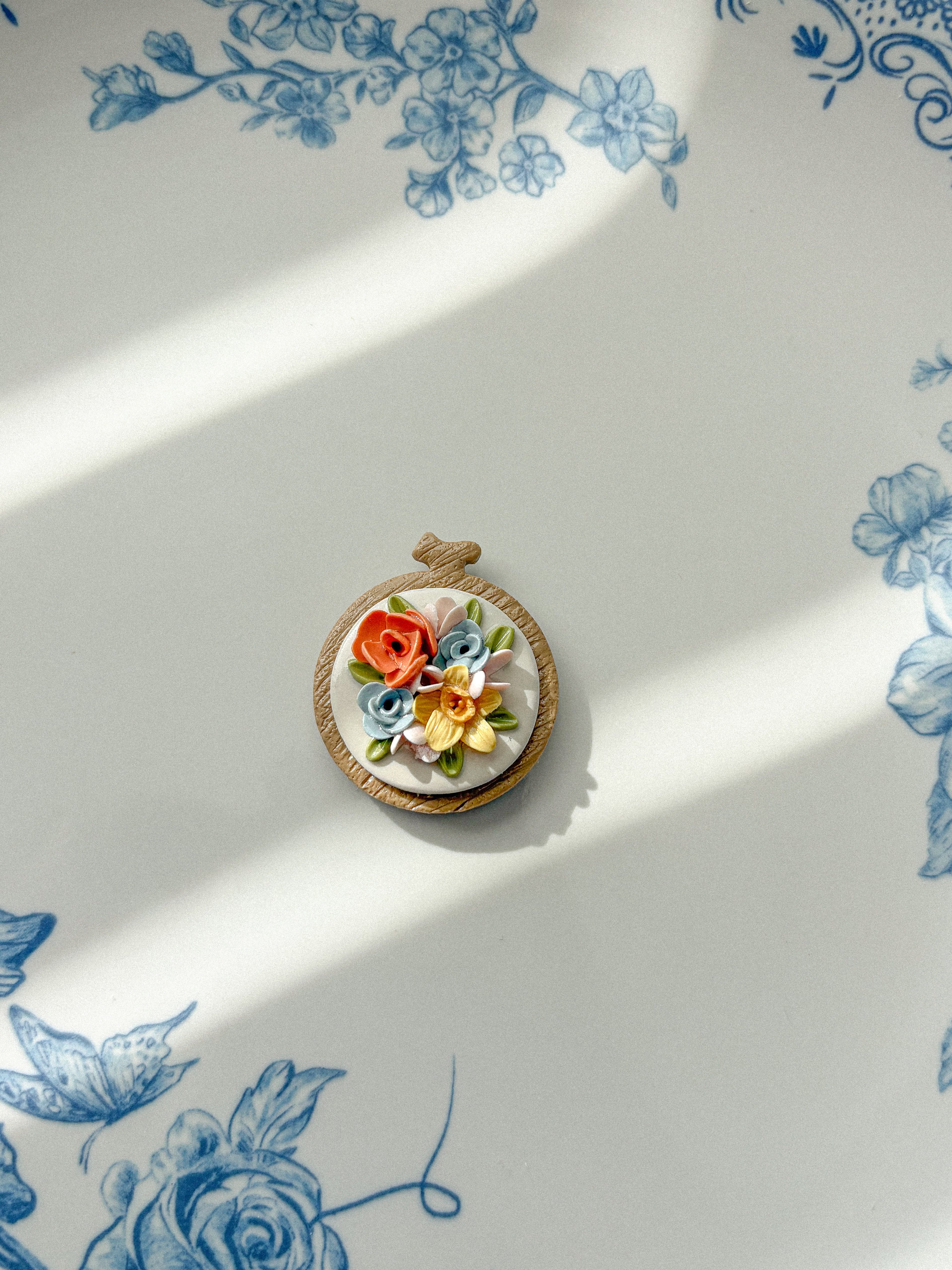 Floral Embroidery Magnet