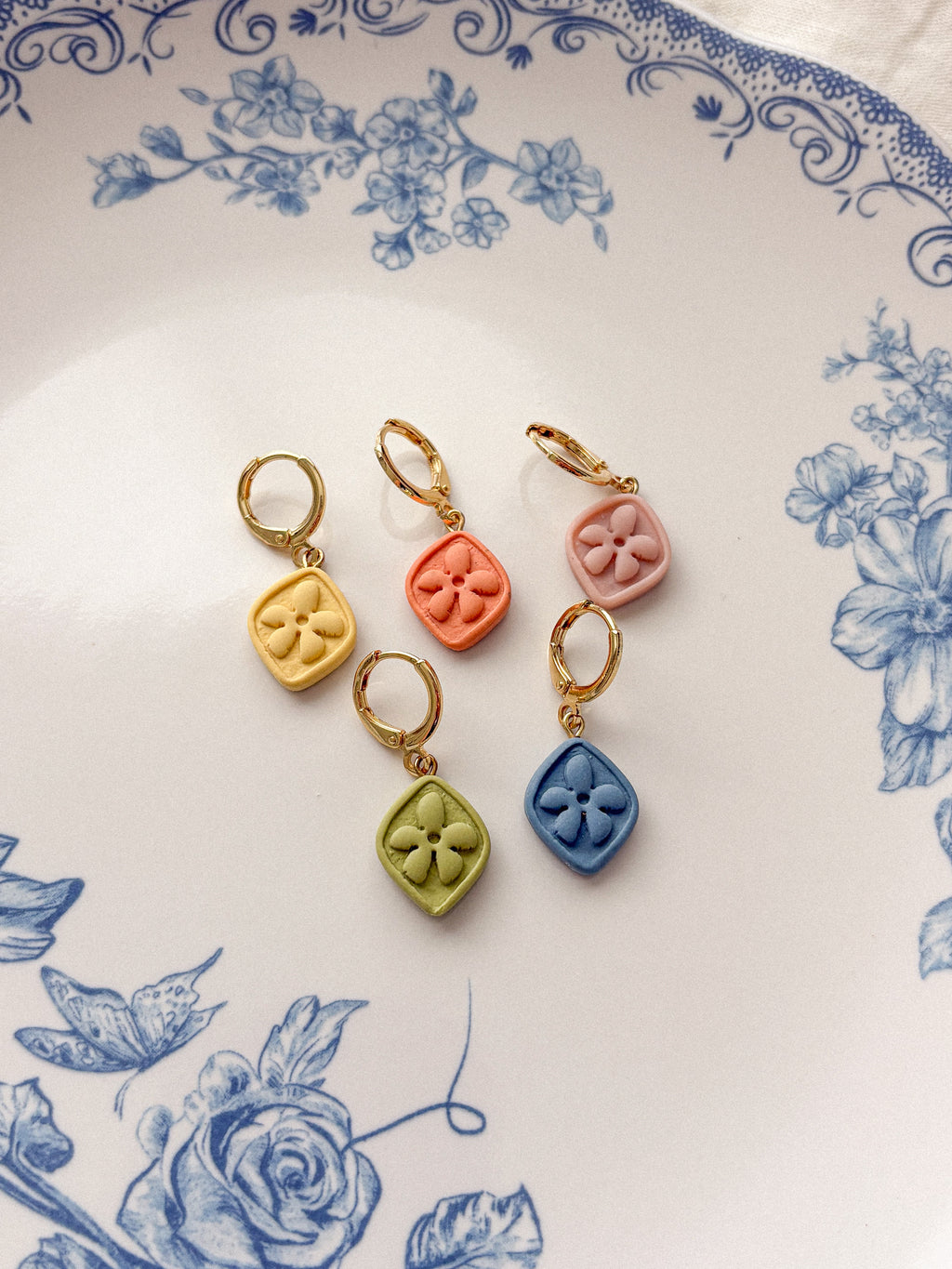 Groovy Flower Charm Earrings