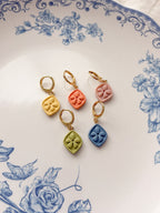 Groovy Flower Charm Earrings