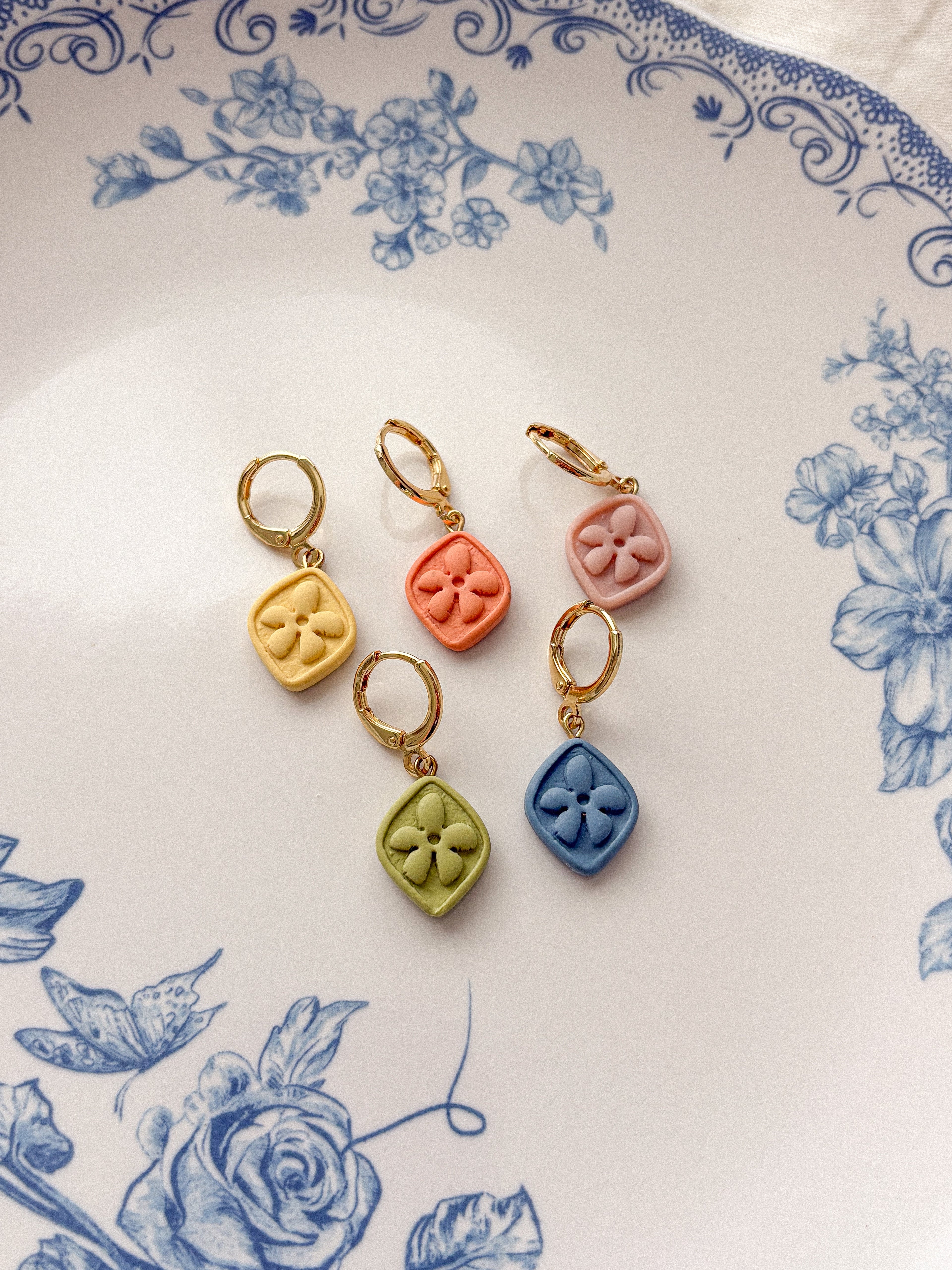 Groovy Flower Charm Earrings