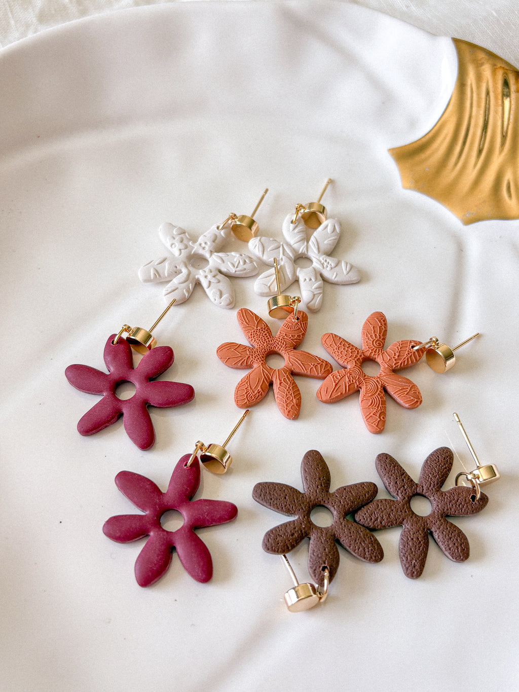 Funky Fall Flower Earrings