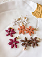 Funky Fall Flower Earrings