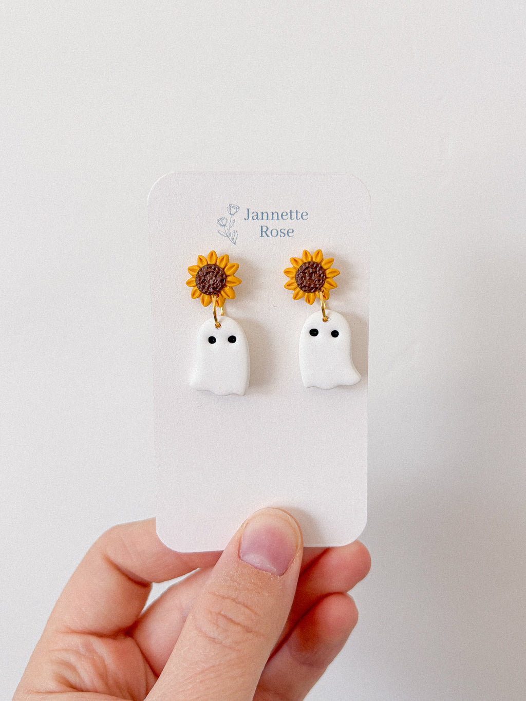Sunflower Ghost Earrings