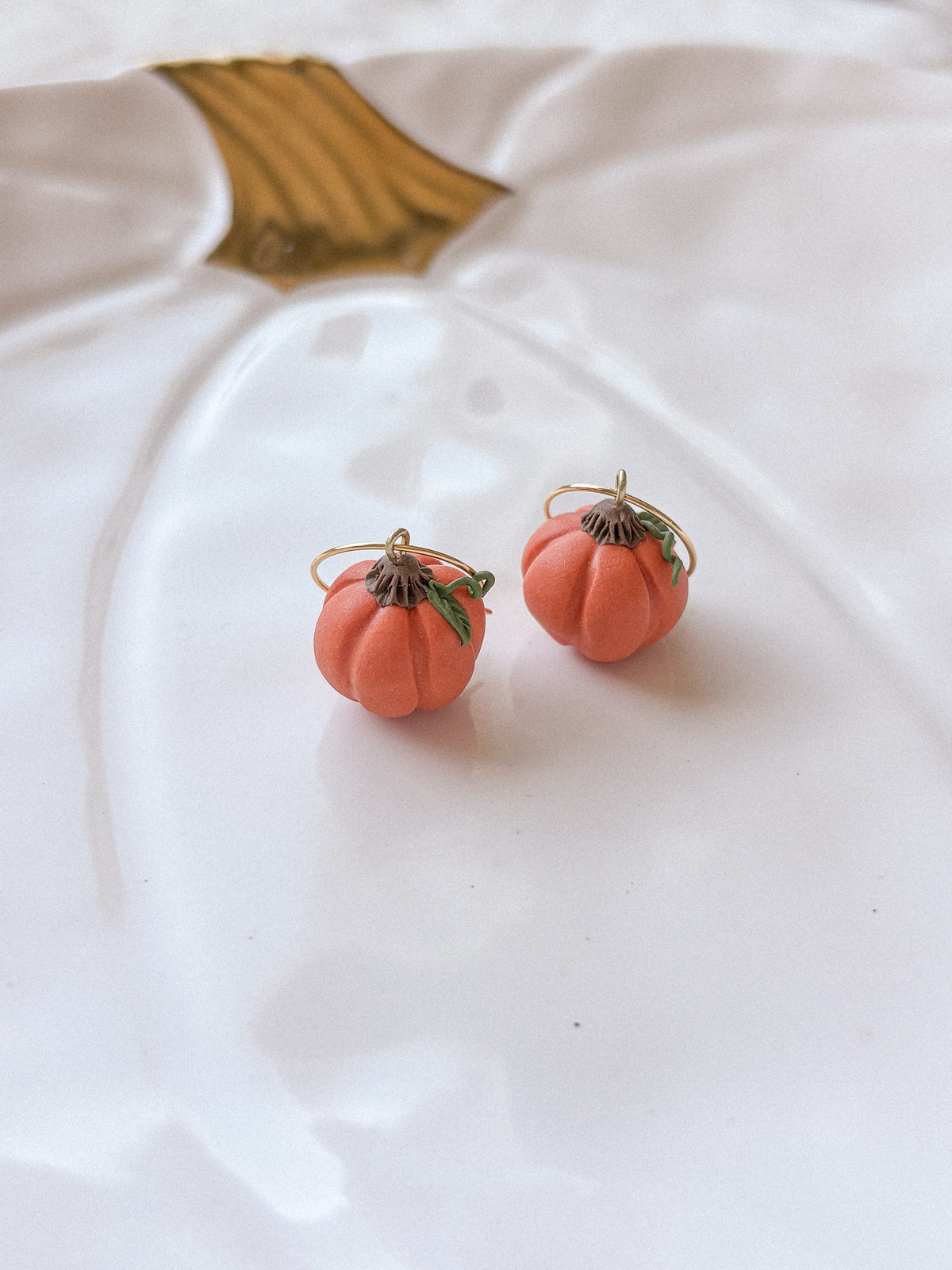 Pumpkin Bead Earrings