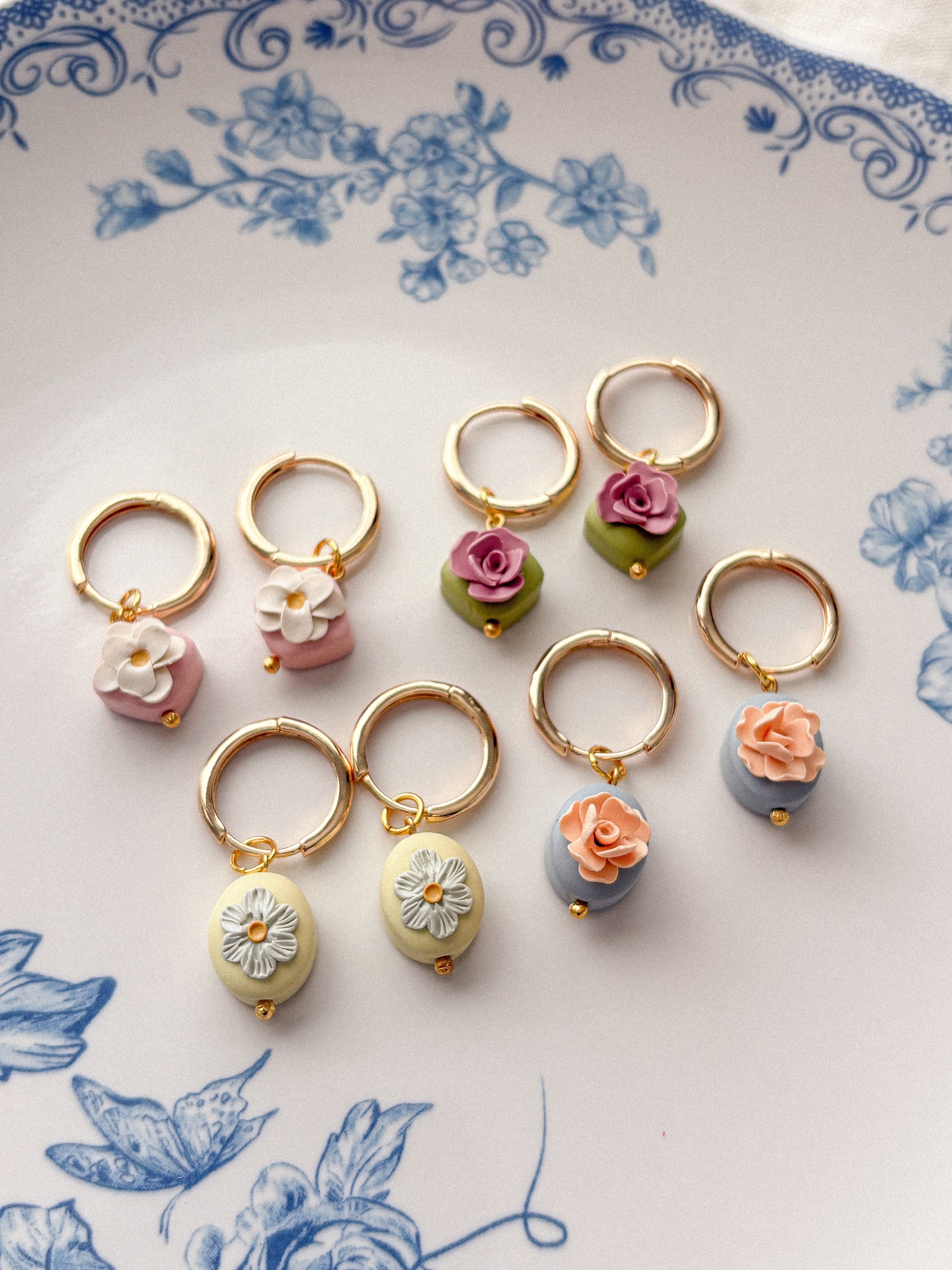Flower Garden Charm Earrings