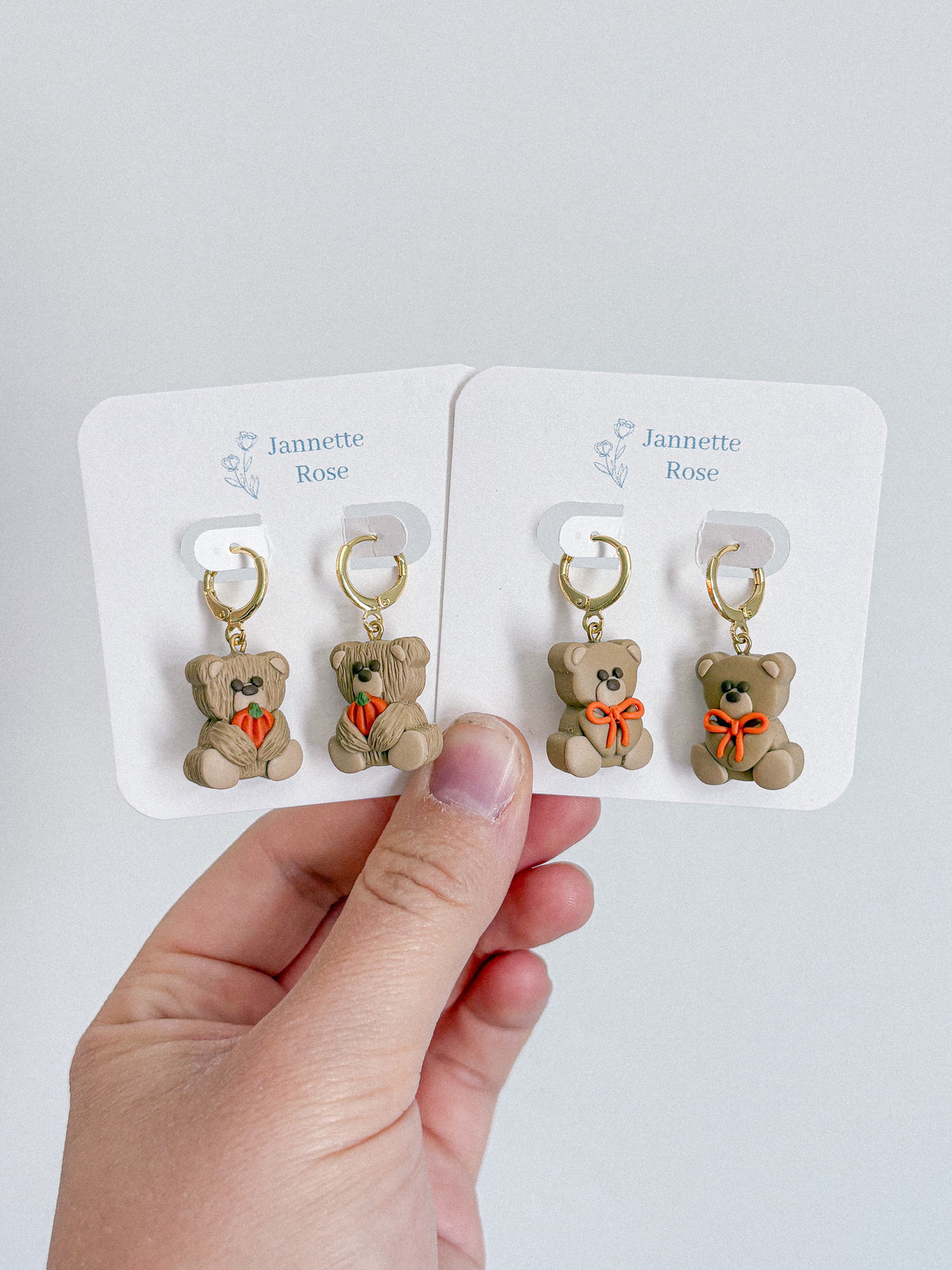 Fall Bear Charm Earrings