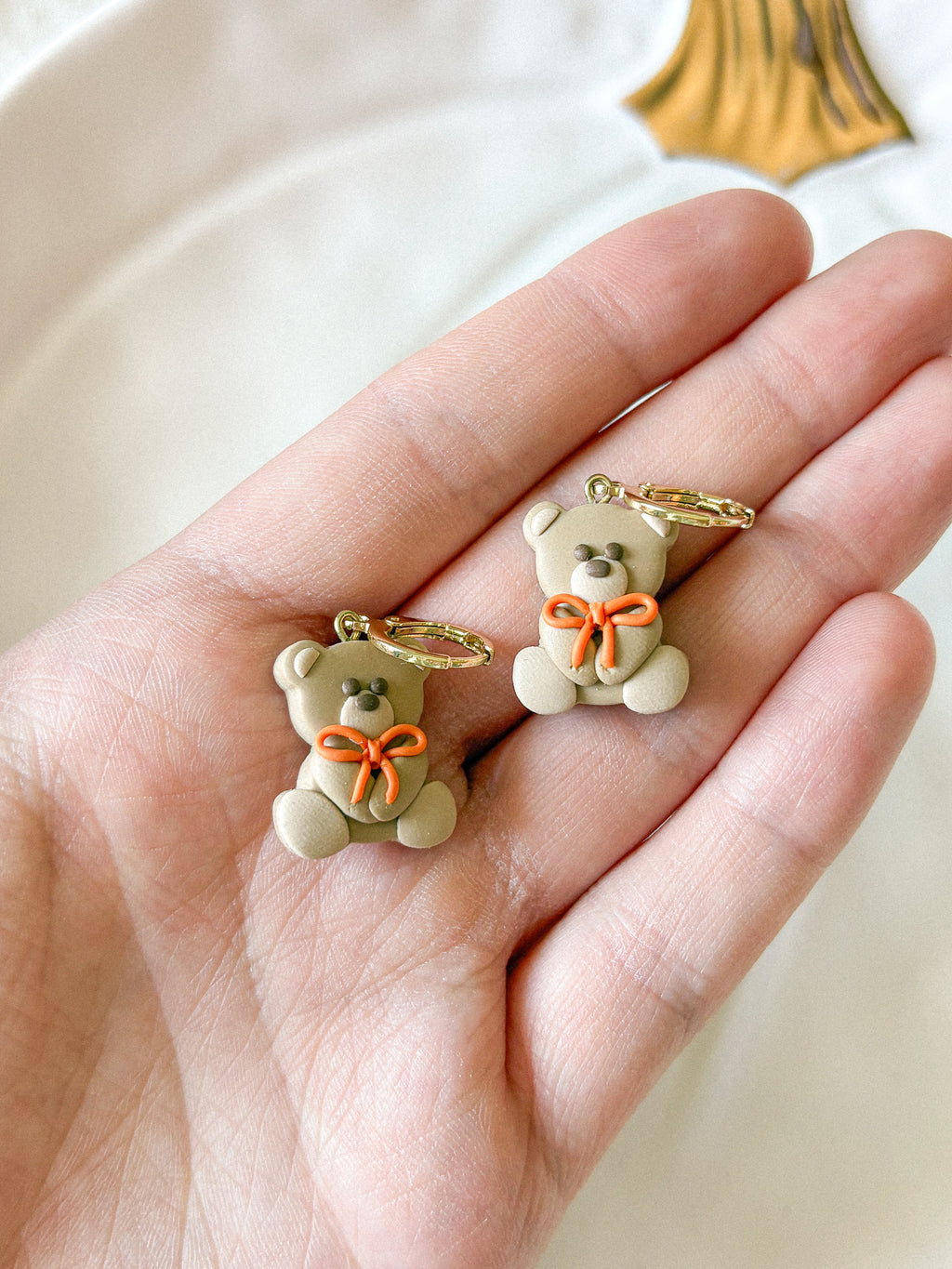 Fall Bear Charm Earrings