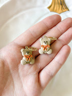 Fall Bear Charm Earrings