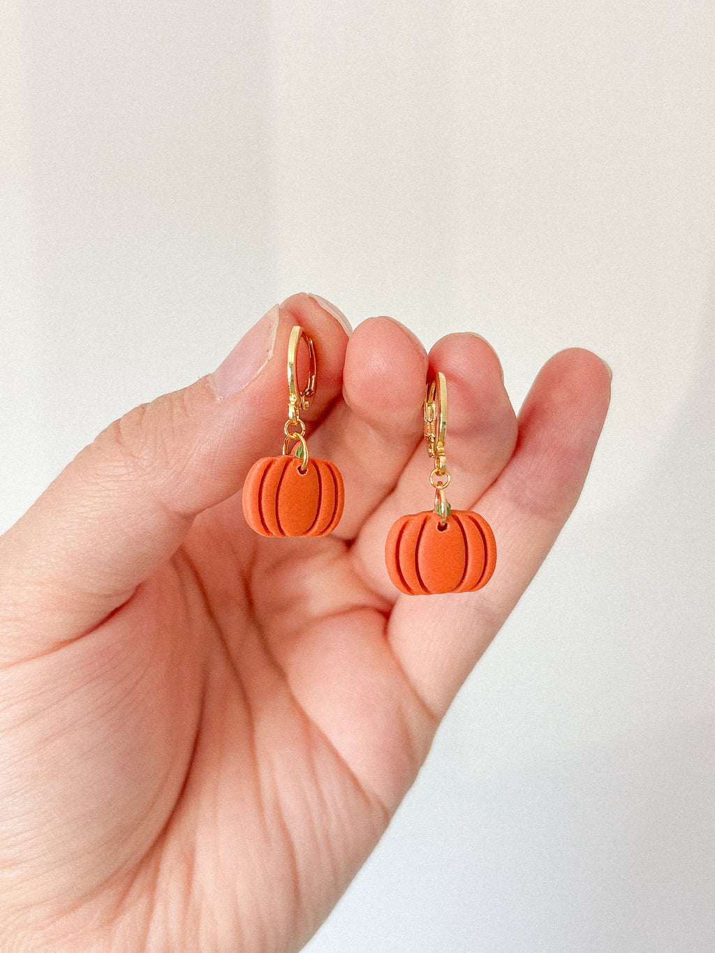 Pumpkin Huggie Earrings