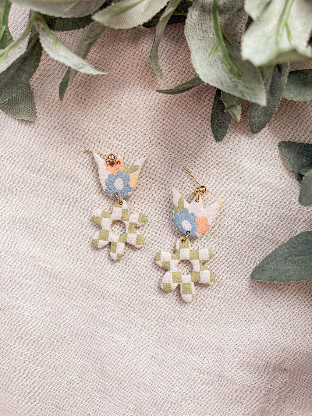 Tulips + Daisies Dangle Earrings